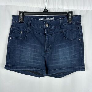 High waisted denim shorts
